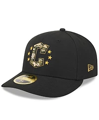 New Era Men's Black Cleveland Guardians 2024 Armed Forces Day Low Profile 59FIFTY Fitted Hat