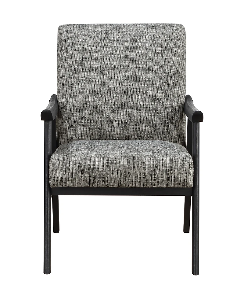 Office Star Weldon Armchair in Graphite Fabric with Black Finished Frame
