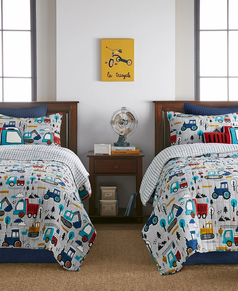 Levtex Kids Mod Trucks Reversible 3-Pc. Quilts Set, Full/Queen