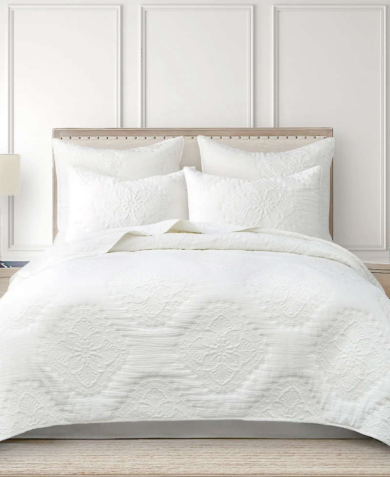 Levtex Muslin Stitch 2-Pc. Sham Set, European