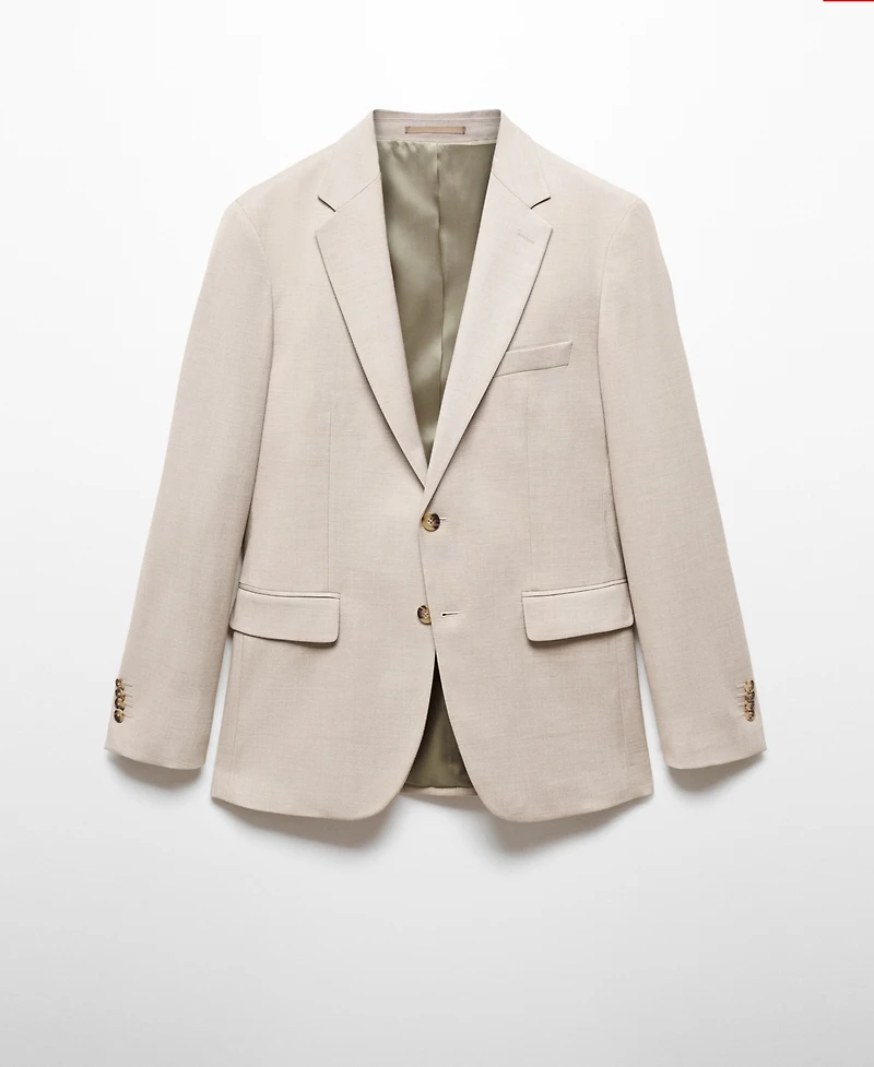 Mango Men's Stretch Fabric Slim-Fit Suit Blazer