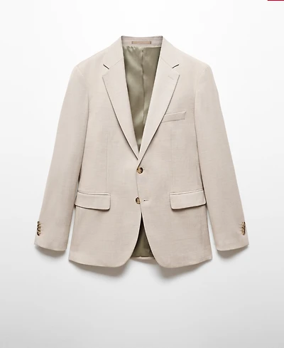 Mango Men's Stretch Fabric Slim-Fit Suit Blazer