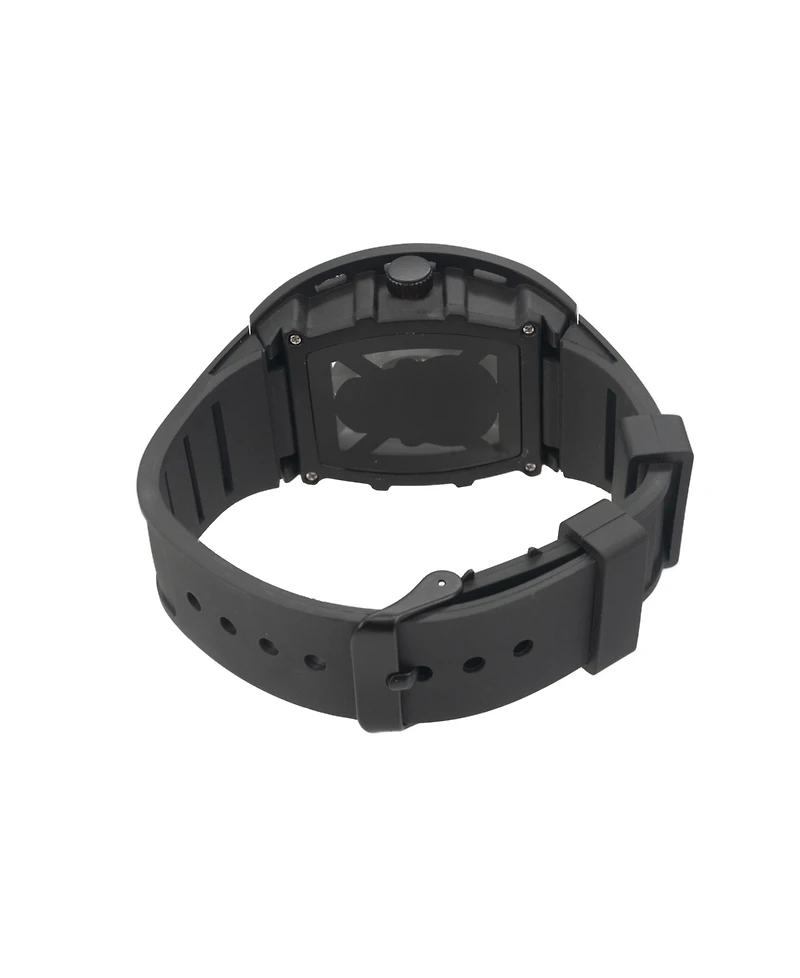 Ed Hardy Men's Matte Black Plastic Strap Watch 42mm