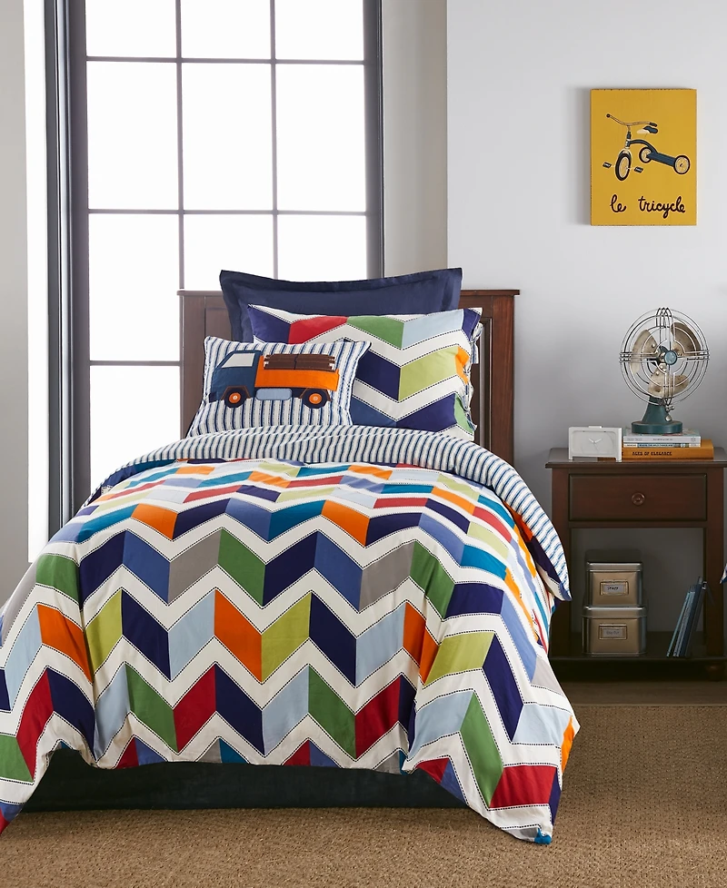 Levtex Dominik Reversible 3-Pc. Duvet Cover Set, Full/Queen