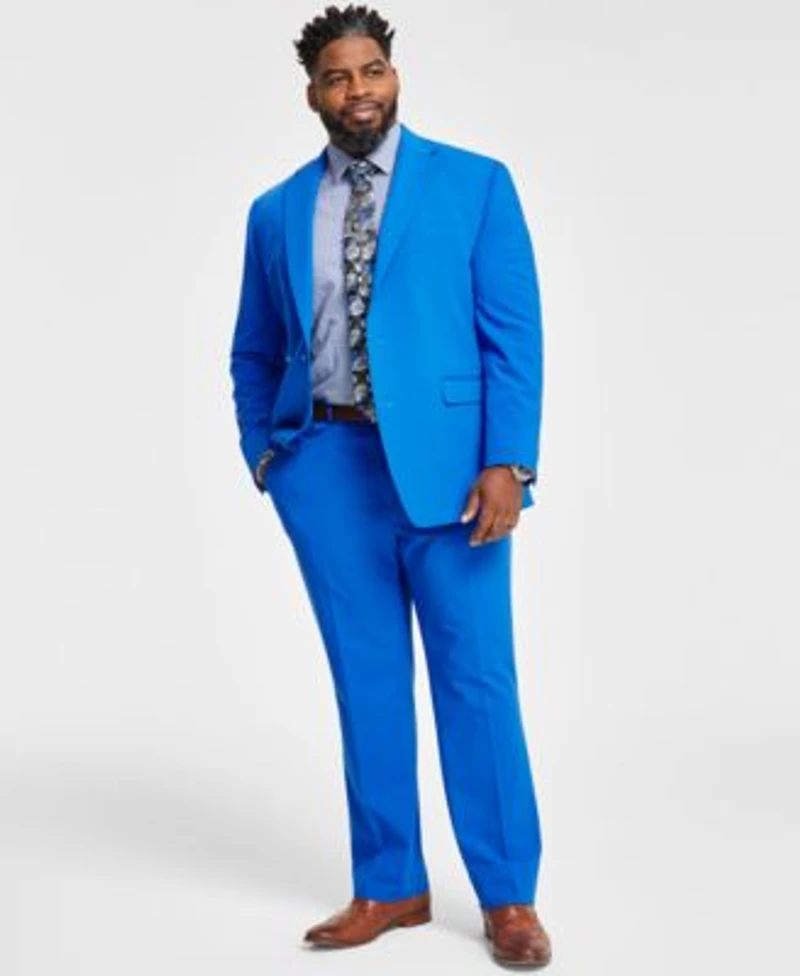 Tayion Collection Mens Classic Fit Solid Suit Separates