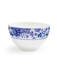 Spode Blue Italian Brocato Rice Bowls, Set of 4