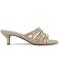 Jones New York Women's Kaleena Embellished Kitten Heel Dress Sandals