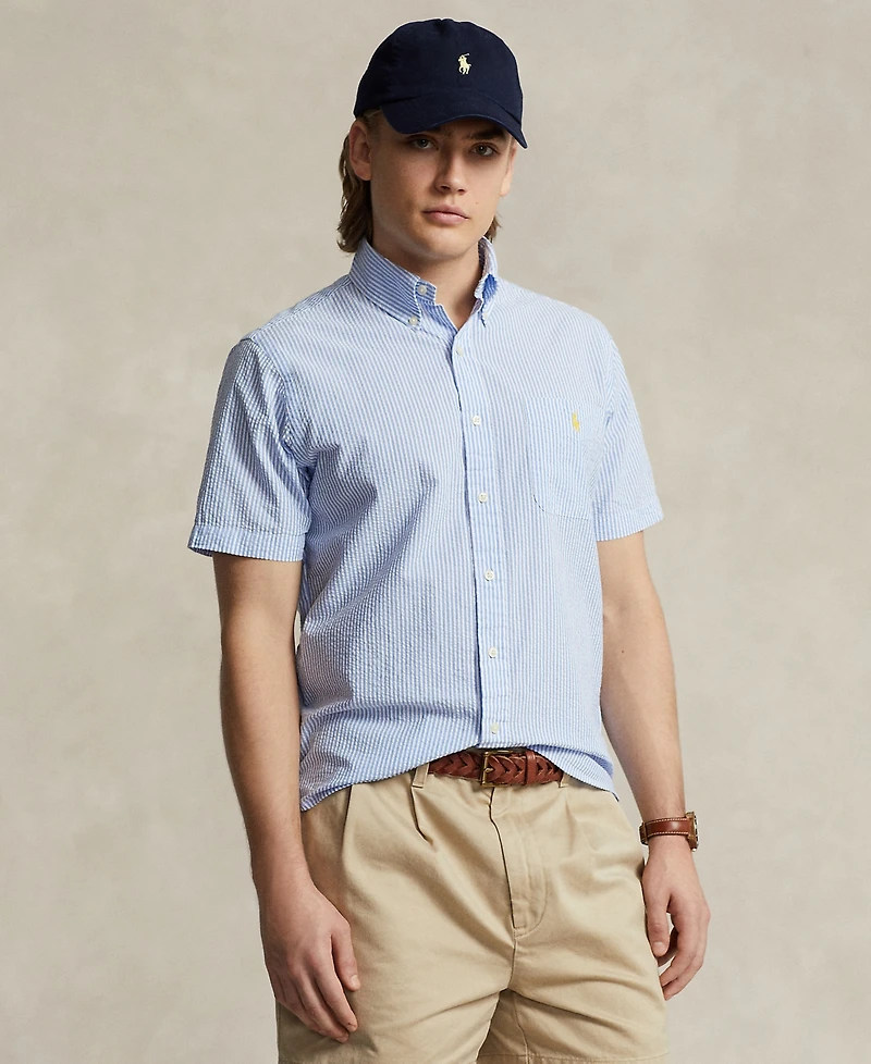 Polo Ralph Lauren Men's Rl Prepster Classic-Fit Striped Seersucker Shirt