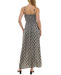 As U Wish Juniors' Floral-Print Maxi Dress