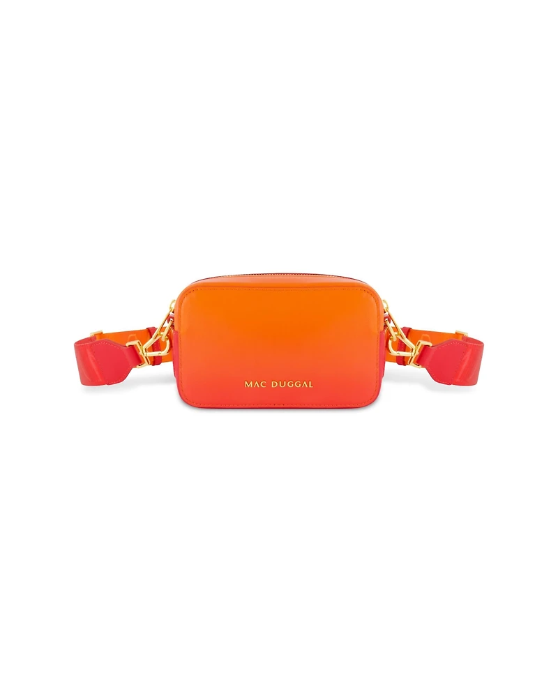 Ombre Leather Crossbody Camera Bag