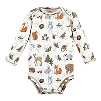 Touched by Nature Baby Boys 5Pk Long Sleeve Natural Bodysuits