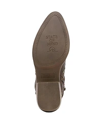 Blowfish Malibu Women's Rebel Western Booties - Brown Distressed Faux Leather