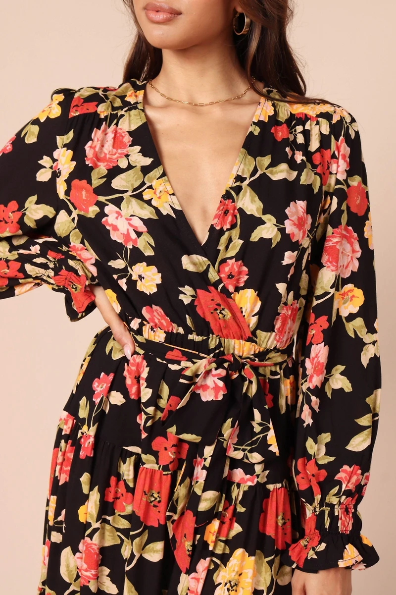 Petal and Pup Women's Wrap Jacket Maxi Dress