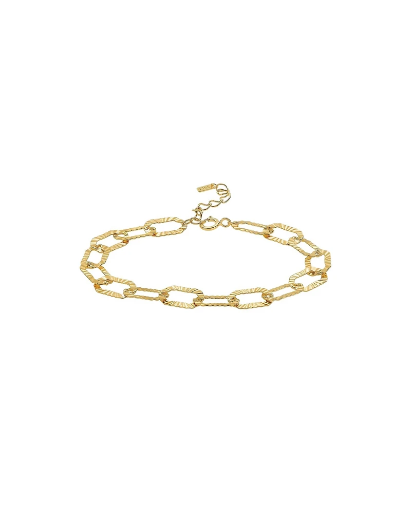 Bearfruit Jewelry Sterling Silver 18k Gold Plated Maddie Chain Bracelet