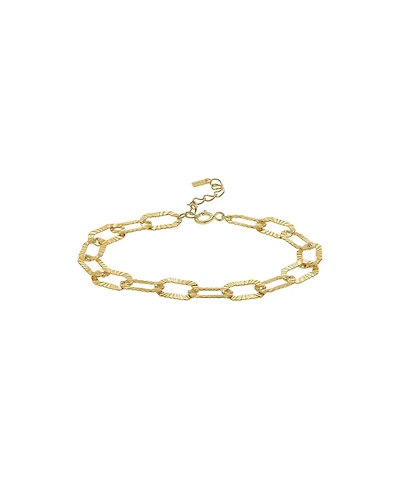 Bearfruit Jewelry Sterling Silver 18k Gold Plated Maddie Chain Bracelet
