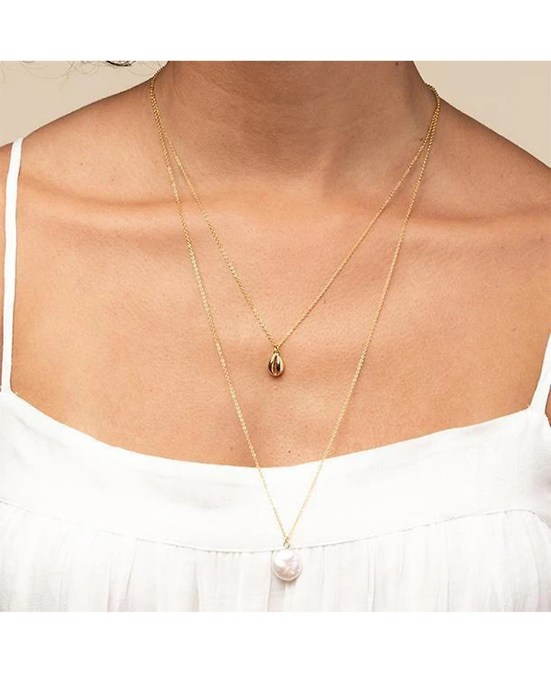Shauna Cultured Pearl Pendant Layered Necklace