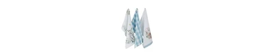 Design Imports Easter Basics Collection Springtime Kitchen Essentials, Dishtowel Set, Floral Bunny, 3 Piece