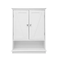 Merrick Lane Delilah Over The Toilet Bathroom Organizer With Shelves And Magnetic Closure Doors