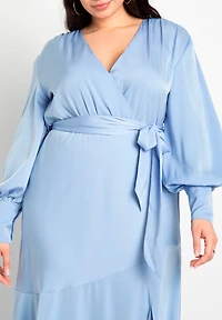 Eloquii Women's Plus Satin Maxi Dress