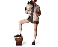 Women's Satin Bomber Jacket