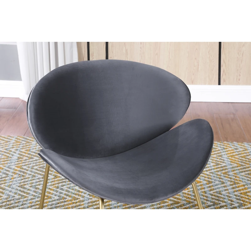 Streamdale Furniture Velvet Dining Chairs with Gold Metal Legs (6 Colors)