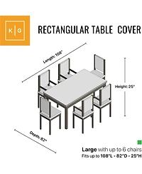 Khomo Gear Table and Chair Rectangular Cover 108"