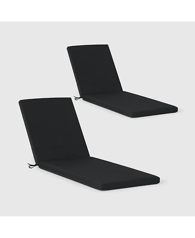 WestinTrends Outdoor Chaise Lounge Chair Cushions Set of 2, 78" x 23"