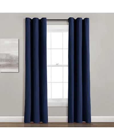 Lush Decor Insulated Grommet Blackout Linen Window Curtain Panel
