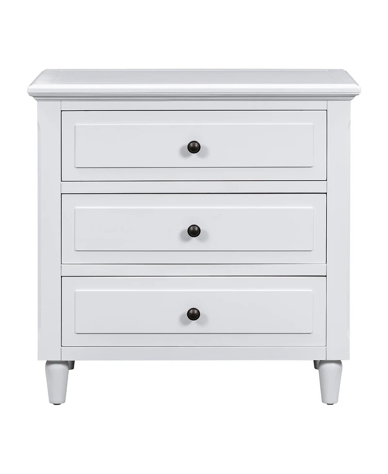 Streamdale 3-Drawer Nightstand Storage Wood Cabinet
