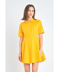 English Factory Women's Cotton Shirt Mini Dress