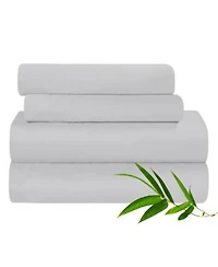 Superior Rayon From Bamboo 300 Thread Count Solid Deep Pocket Bed Sheet Set