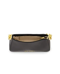 Nappa Leather Gold Strap Shoulder Bag