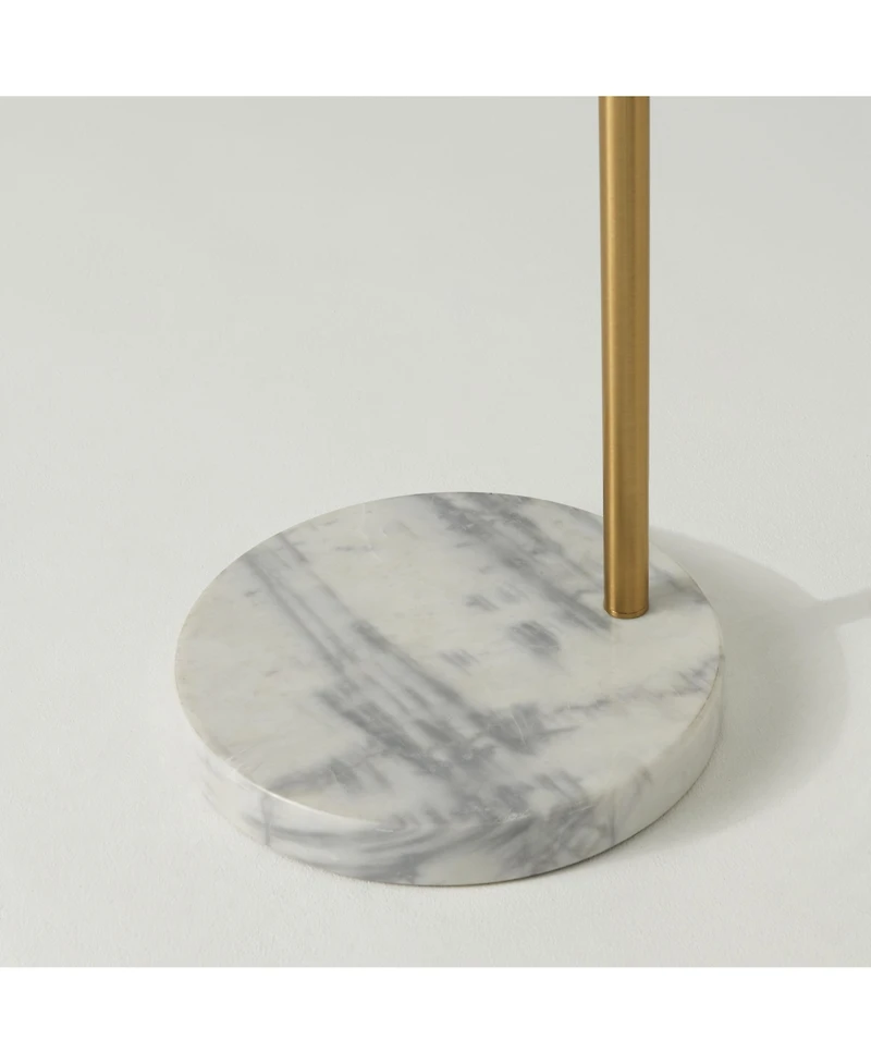 Olivia Led Contemporary Arc Floor Lamp with Heavy-Weighted Marble Base (75"), Bulb Included