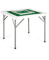 Sugift 4-Player Mahjong Game Table with Iron Frame