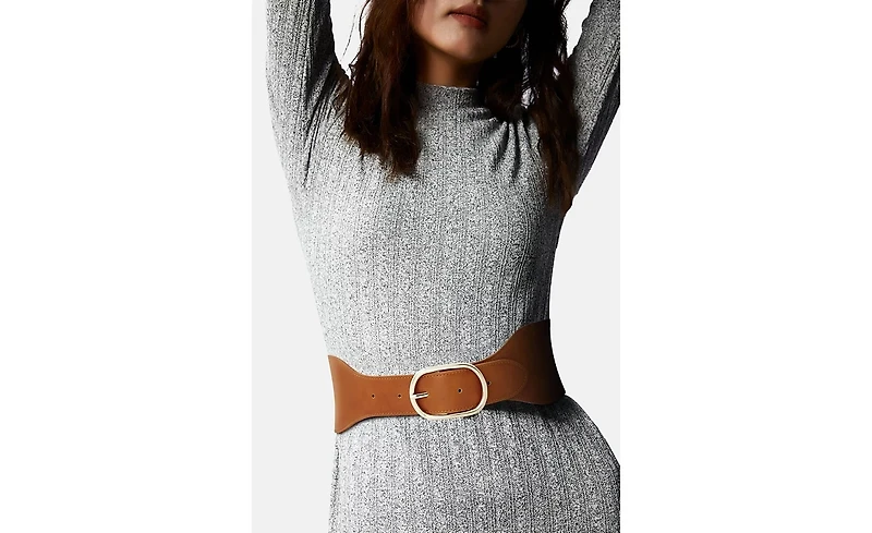 Women's Wide Belt Loop Center Buckle Victoria Hyde Heather