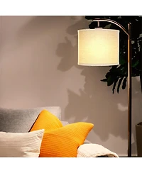 Montage 62" Led Arc Floor Lamp with Hanging Drum Shade