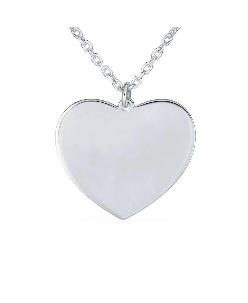 Bling Jewelry Cartoon Mother Daughter Stick Figure Heart Inspirational Message Words Best Mother Heart Necklace Pendant Mom Sterling Silver