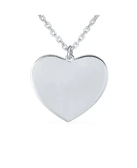 Bling Jewelry Cartoon Mother Daughter Stick Figure Heart Inspirational Message Words Best Mother Heart Necklace Pendant Mom Sterling Silver