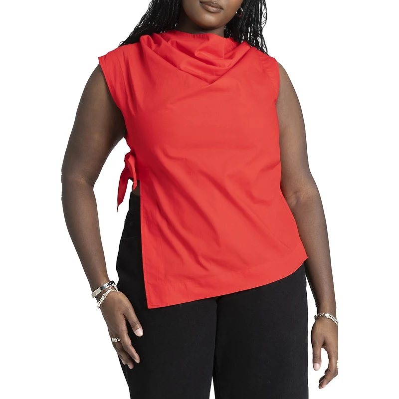 Eloquii Plus Asym Tie Top