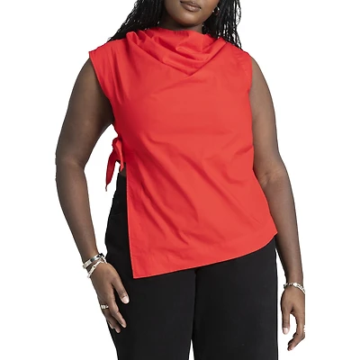Eloquii Plus Asym Tie Top