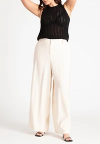 Eloquii Women's Plus Crochet Knitted Tank