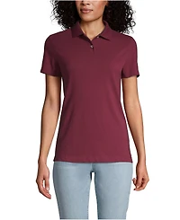 Lands' End Women's Short Sleeve Basic Mesh Polo Shirt