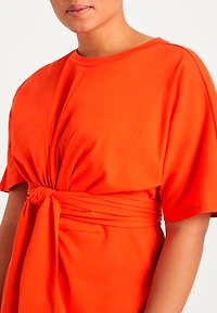 Eloquii Women's Plus Cross Front Flutter Sleeve Dress