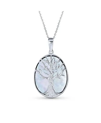Bling Jewelry Large Oval Wishing Tree Family Tree Of Life Pendant Necklace Western Jewelry Sterling Silver