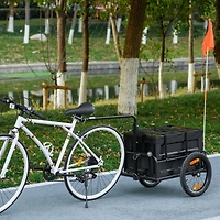 Aosom Bike Trailer Wagon with Removable Storage Box, No Bottom