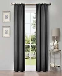 Superior Solid Classic Modern Wrinkle Resistant Room Darkening 2-Piece Curtain Set with Rod Pocket