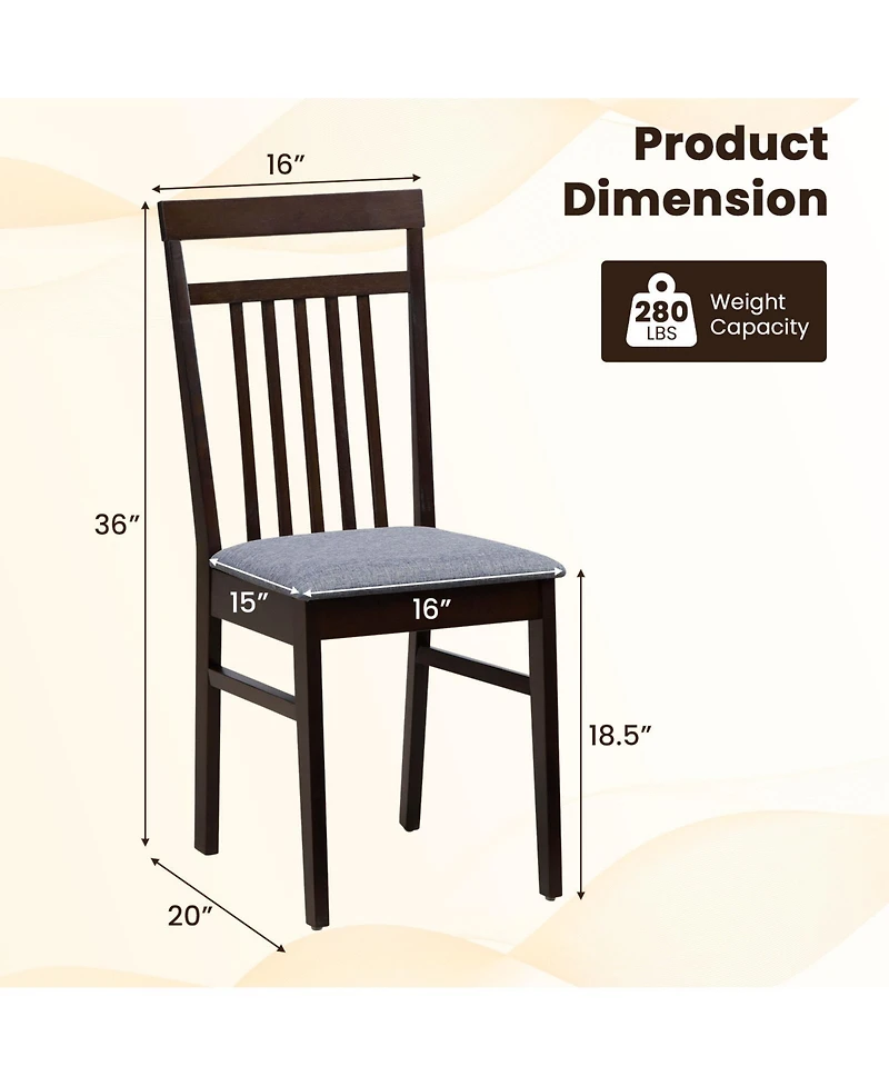 Sugift Upholstered Dining Chair Set of 2