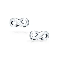 Bling Jewelry Forever Eternal Love Infinity Cufflinks Husband Boyfriend Shirt Cuff Link Groom Gift Sterling Silver Bullet Hinge Back