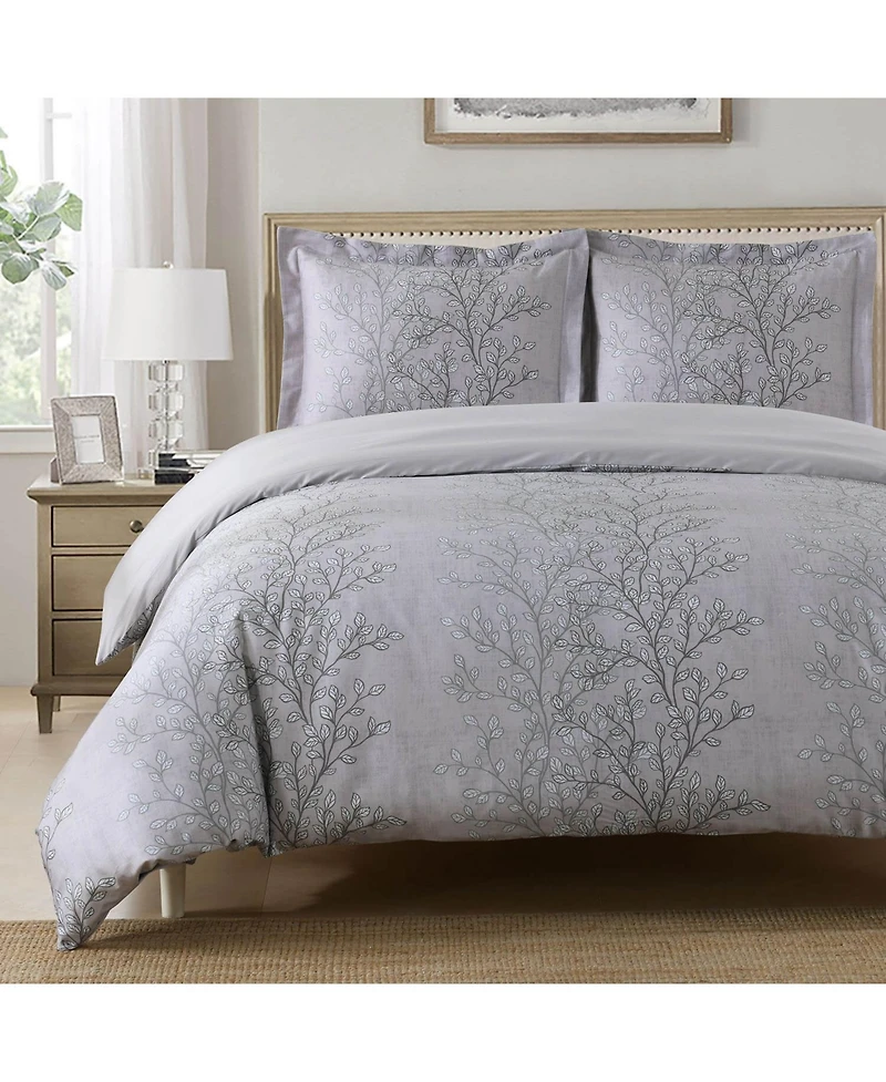 Egyptian Linens Arboreal 100% Cotton Duvet Cover Set, Twin/Twin Xl