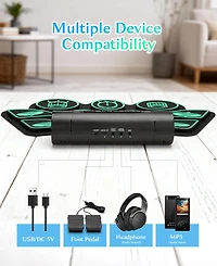 Sugift Electronic Drum Set with 2 Build-in Stereo Speakers for Kids